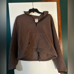 PINK Victoria’s Secret Brown Fleece Pullover Size M